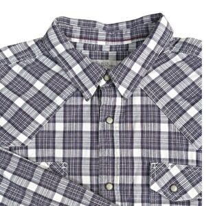 Blue Ranchwear Western Pearl Snap Shirt Mens XL Purple Timeless Business Casual